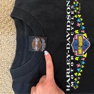 Floral Harley Davidson youth top